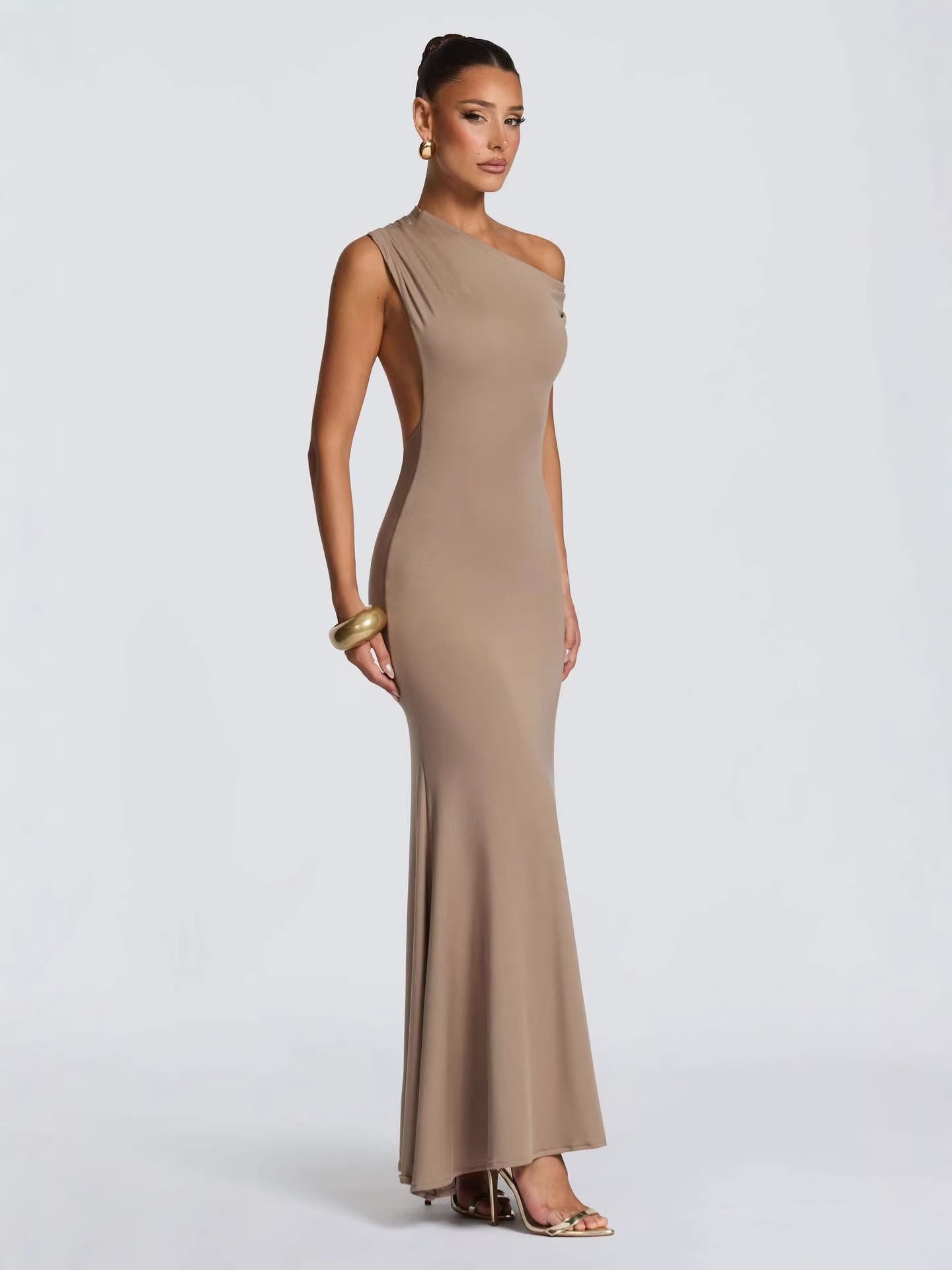 Off-shoulder elegant evening dress