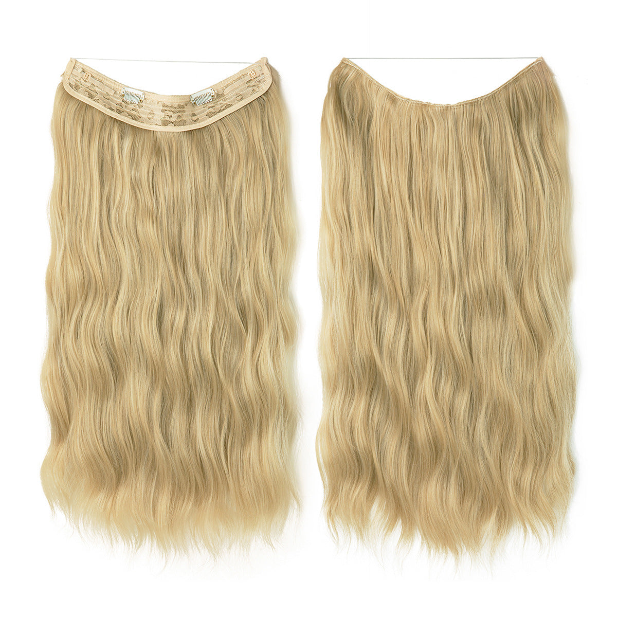 Synthetic Hair Extensions Long Wavy Clip-in