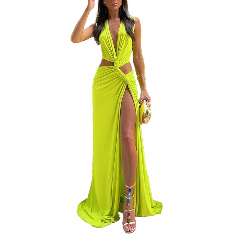 Womens Hollow Out Irregular Dress