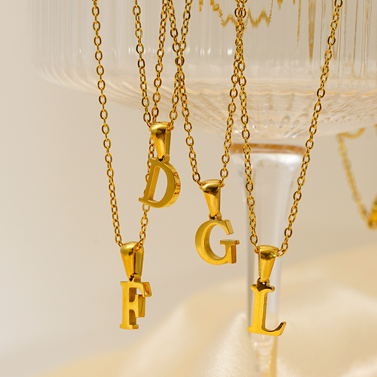 Alphabet Pendant Necklace