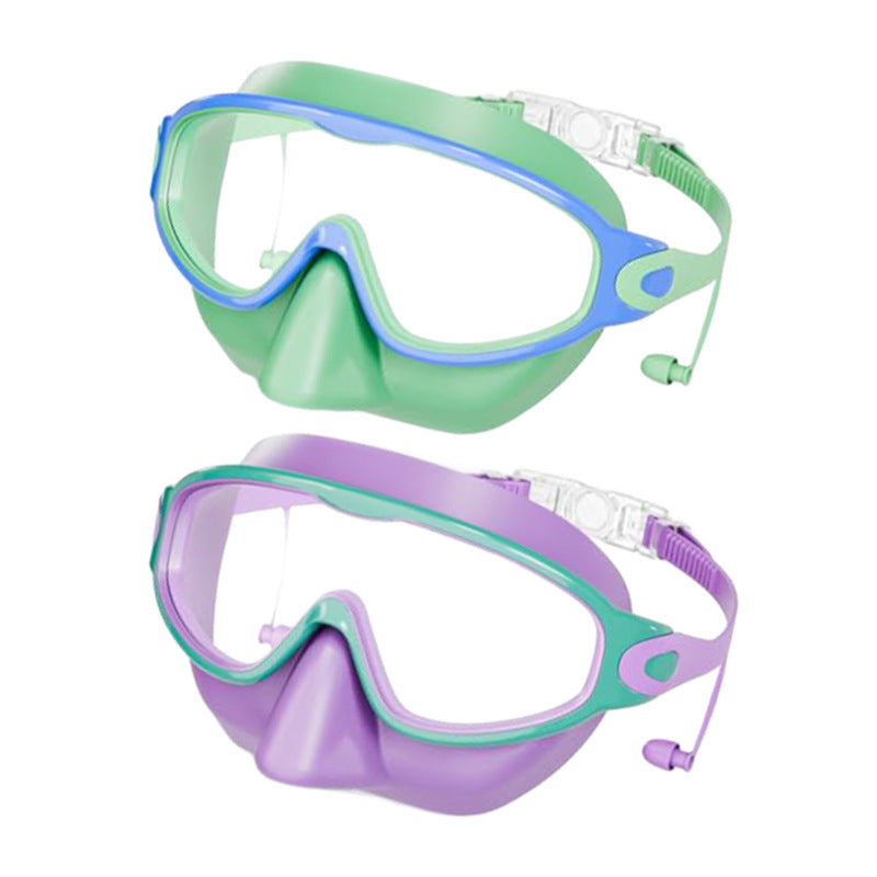 Childrens Anti-Fog Swimming Goggles with Nose Cover
