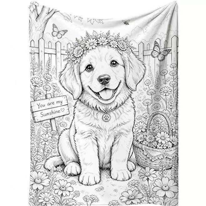 Black and white line-drawn graffiti rug