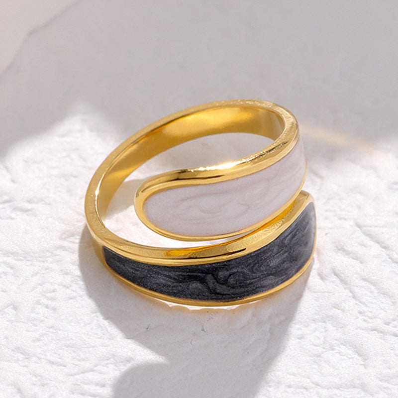 Adjustable Gold Plated Stainless Steel Ring