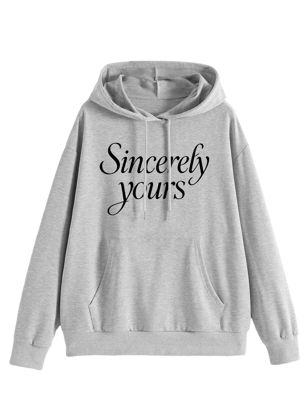 Womens Pure Cotton Loose Fit Printed Hooded Sweatshirt