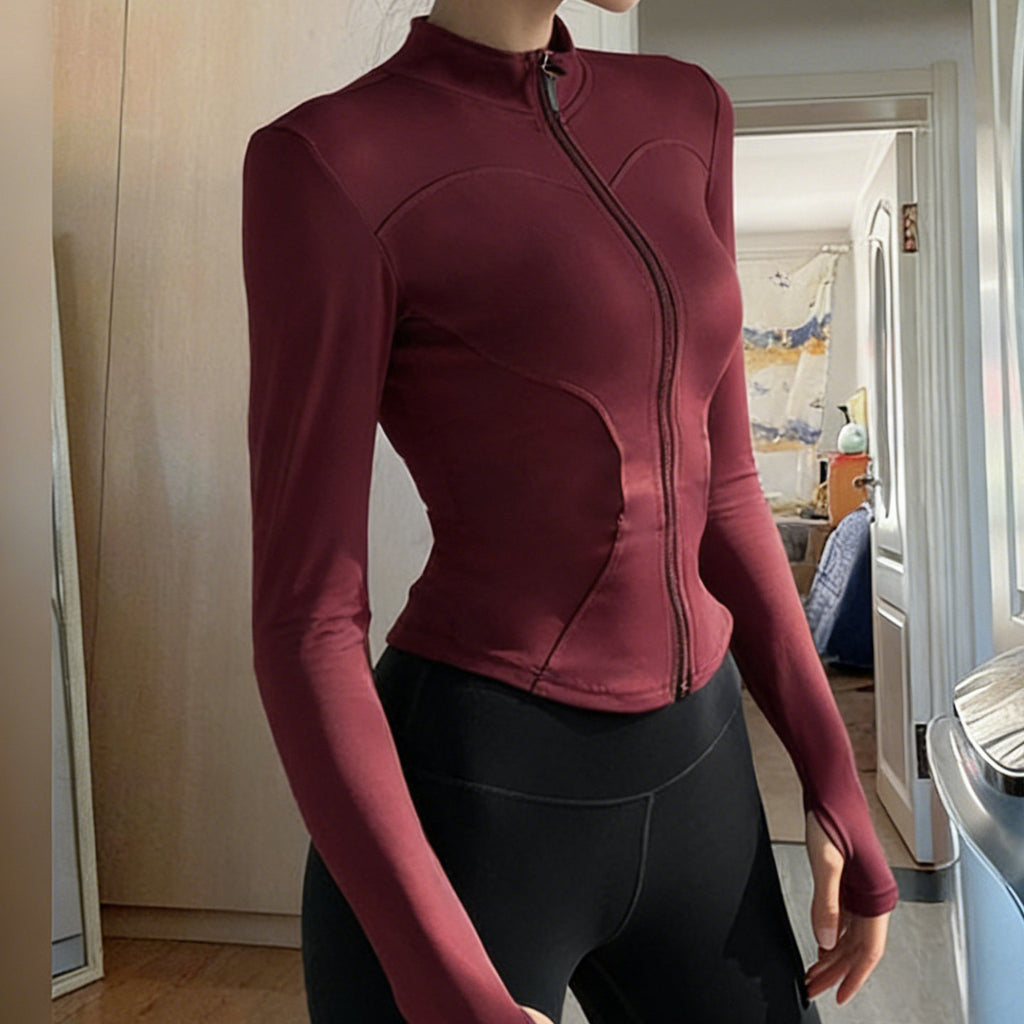 Women's 2-Piece Quick-Dry Long Sleeve Yoga Running Sports Set