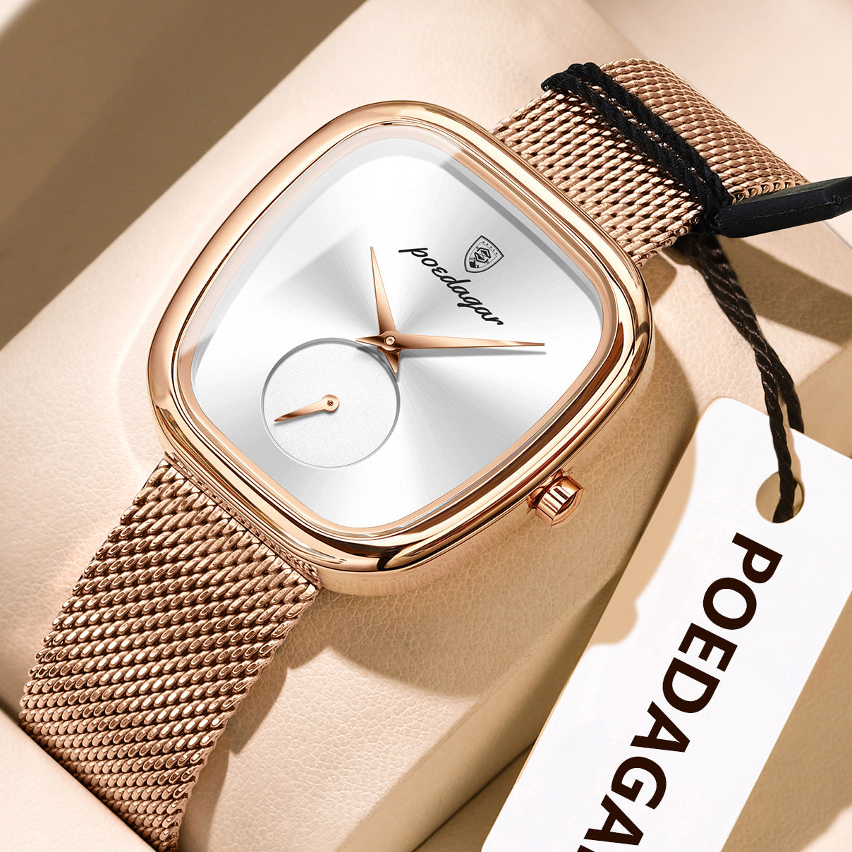 Fashion Quartz Women's Watch with Stainless Steel Mesh Strap
