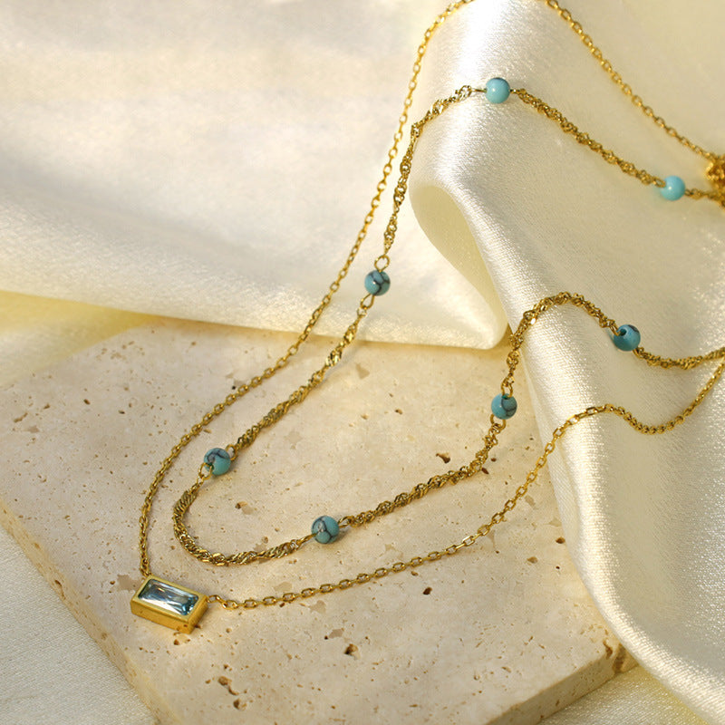 Bohemian Geometric Layered Necklace