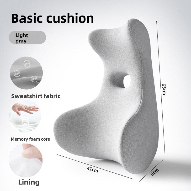 Ergonomic Memory Foam Lumbar and Neck Support Cushion