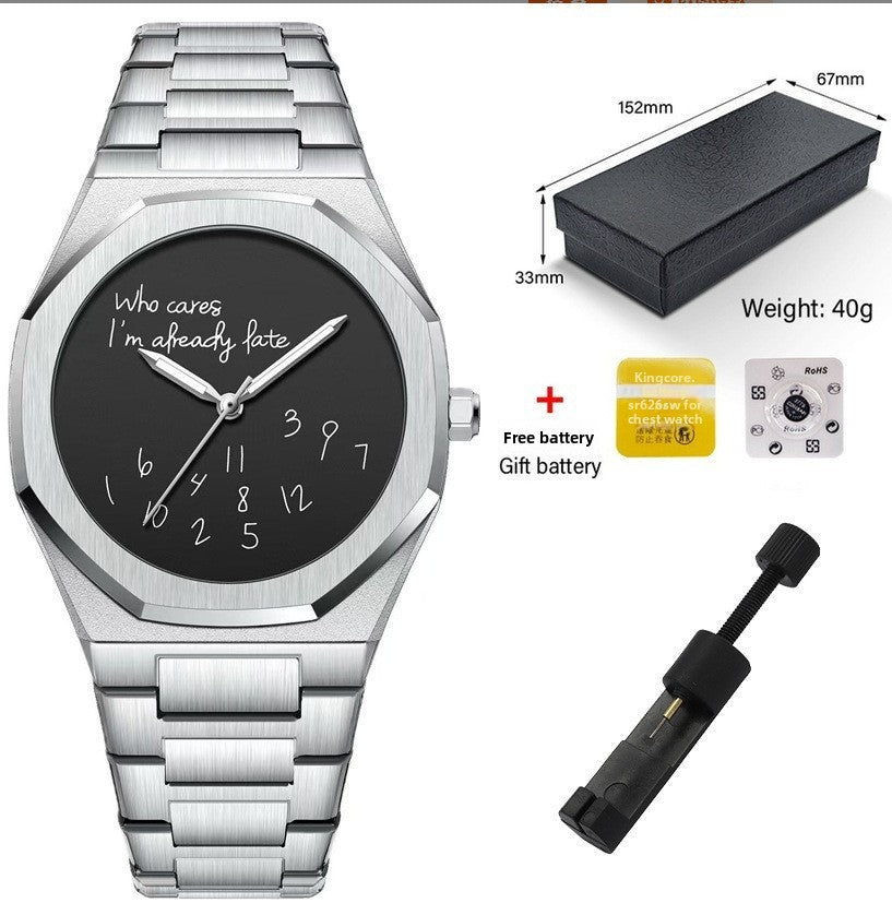 Fashion Digital Luminous Men Watch Octagonal Steel Band