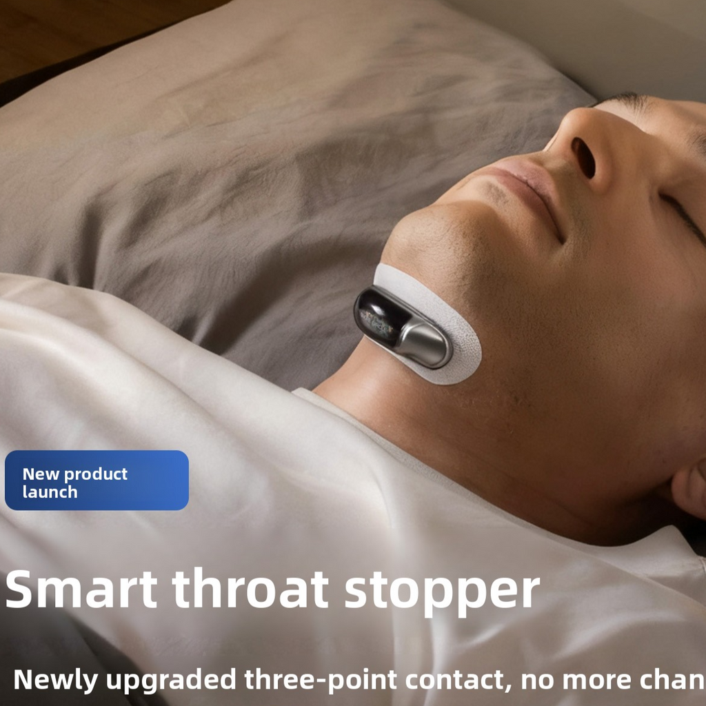 AI Breathing Tracking Throat Massager Anti-Snoring Device