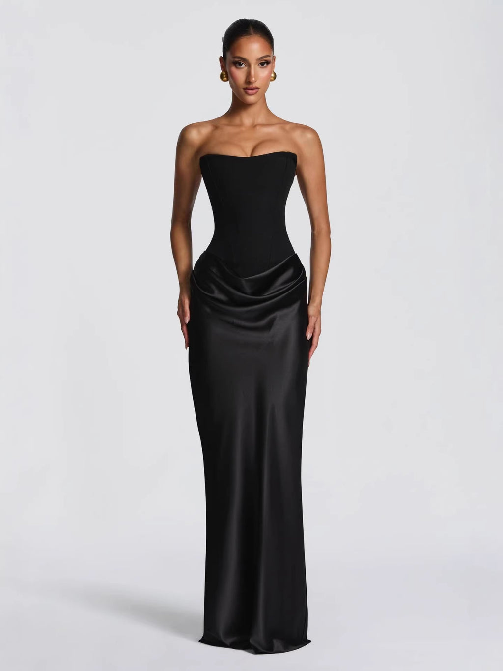 Elegant Strapless Bodycon Evening Dress