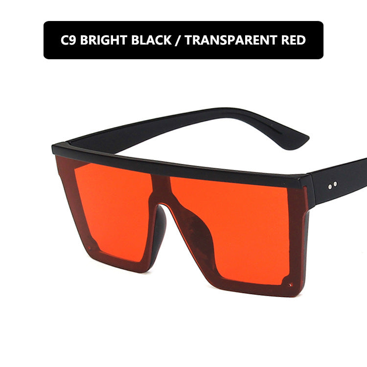 Purple Retro Square Frame Sunglasses UV400 Protection