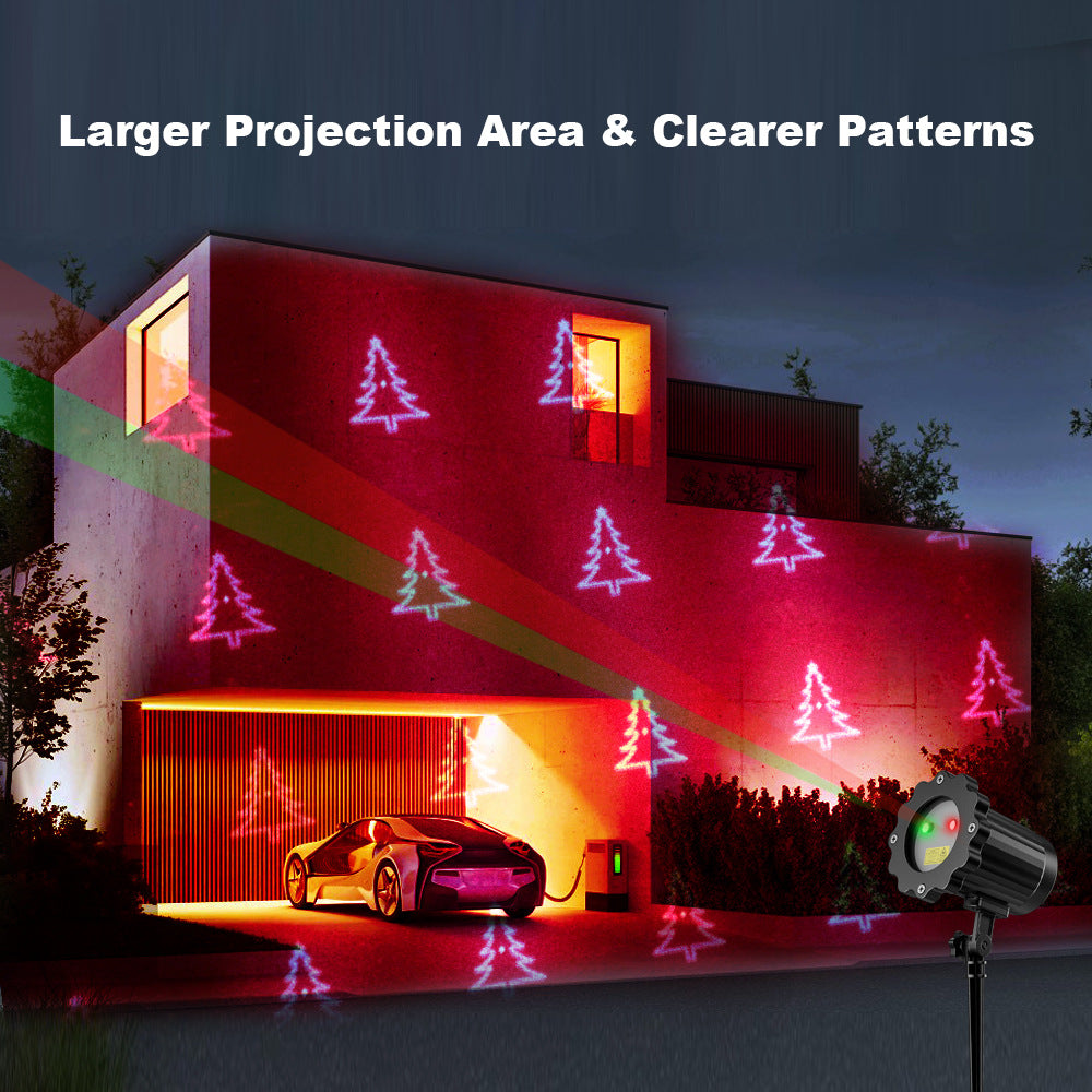 Christmas red and green pattern dual-color laser light