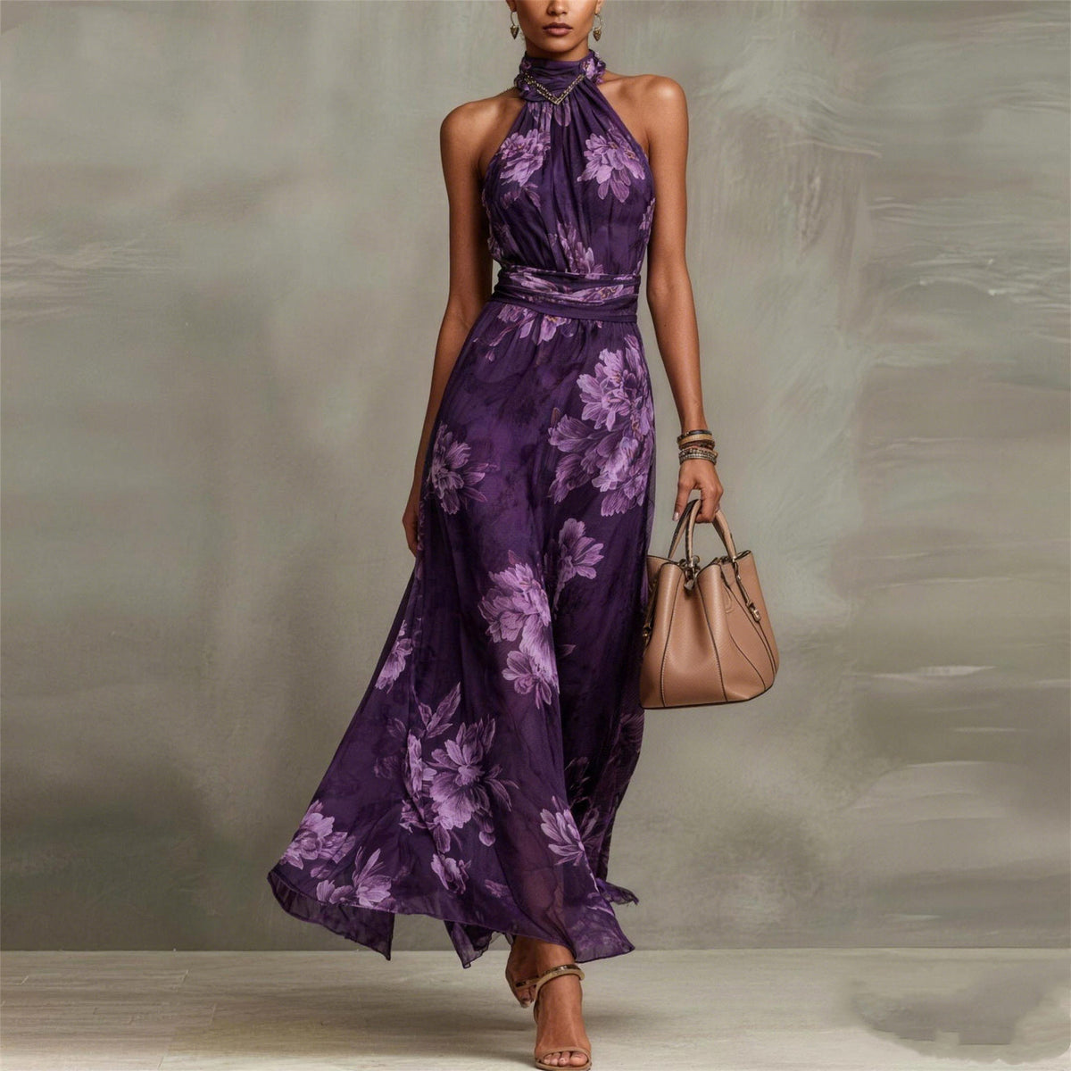 Sleeveless Vacation Style Ruched Dress