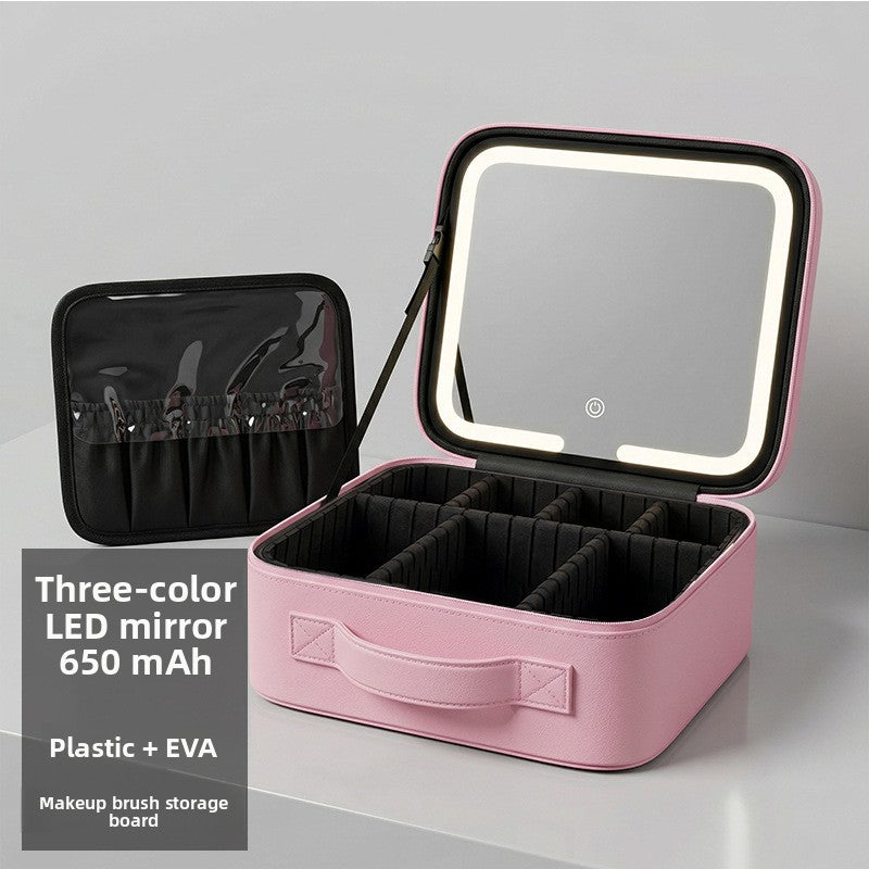 LED Lighted Makeup Bag with Mirror
