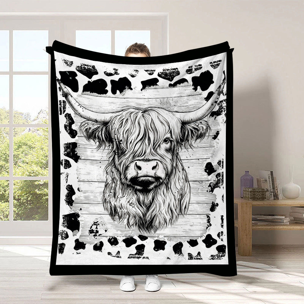 Black and white line-drawn graffiti rug