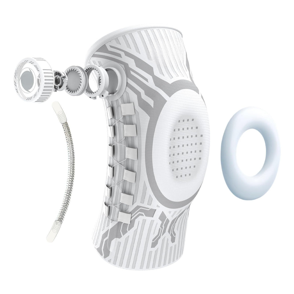 Silicone shock-absorbing knitted compression knee guard
