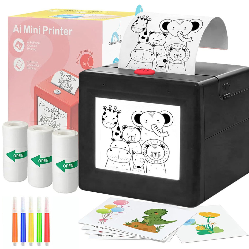 Mini Thermal Printer Voice Interactive Pocket Wrong Photo Printing
