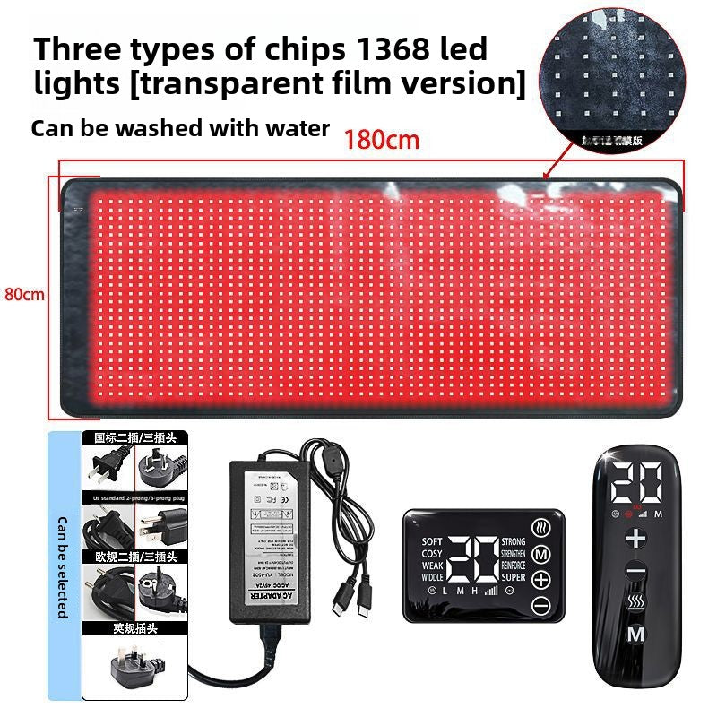 Phototherapy Heating Mat with Red Light and Vibration Massage