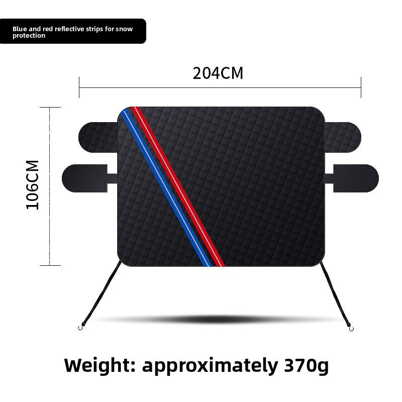 Double-Layer Aluminum Film Car Snow Shield Sun Rain Frost Protector Universal Fit for SUV Sedan
