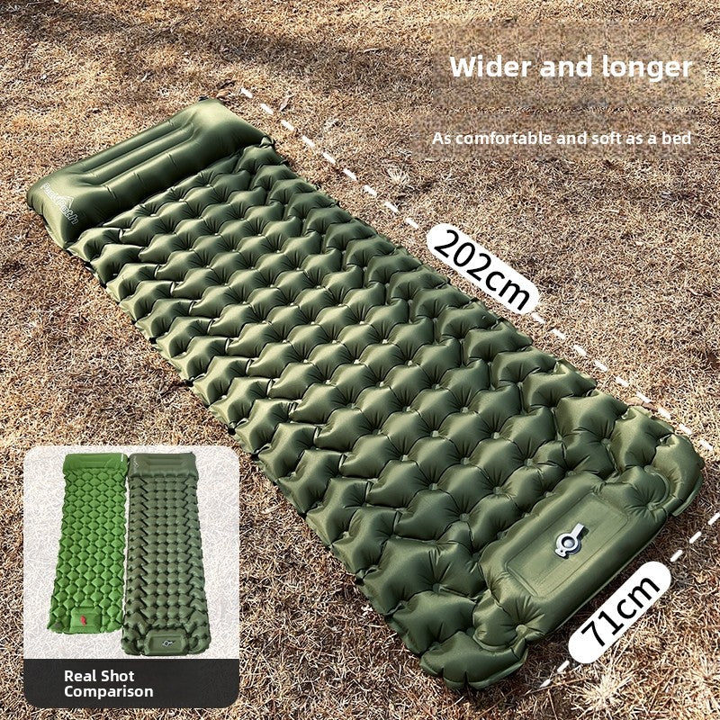 Ultra-Light Foot-Operated Automatic Inflatable Camping Mattress with Pillow
