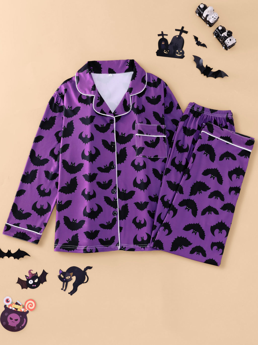 Women's long-sleeve Halloween pajamas