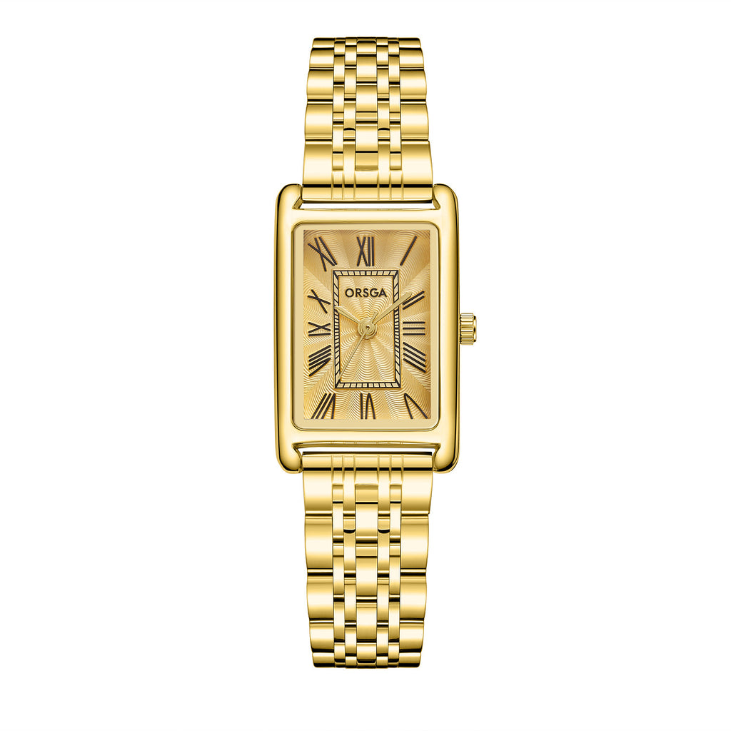 Women Square Stainless Steel Quartz Watch