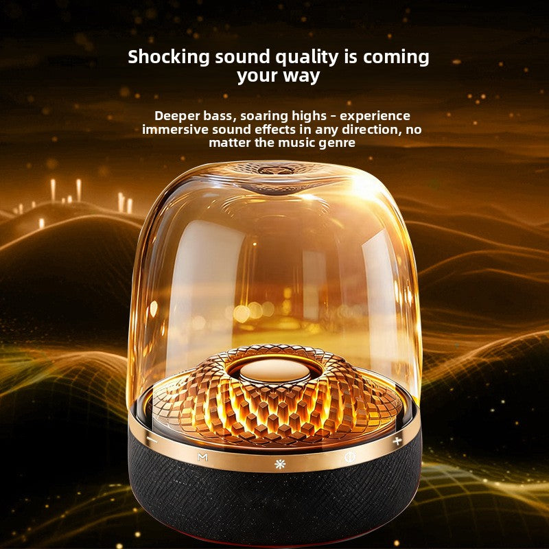 Wireless Bluetooth Speaker with Glass Subwoofer