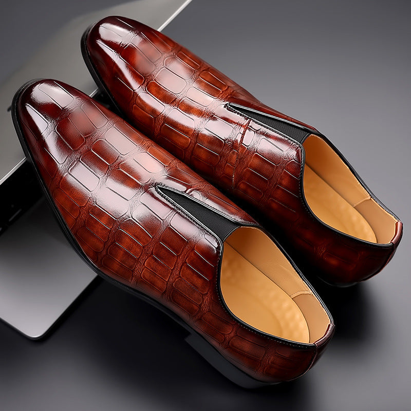 Mens Casual Leather Slip On Shoes