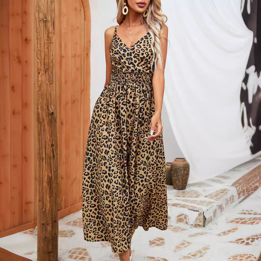 Women's Leopard-Print Slip Dress