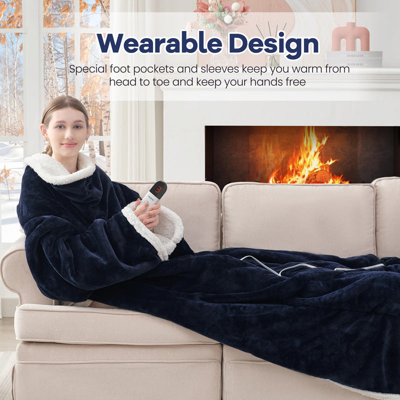 Wearable electric heating blanket
