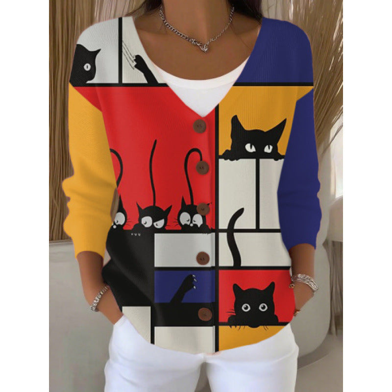 Women's 3D Floral V-Neck Knit Dress