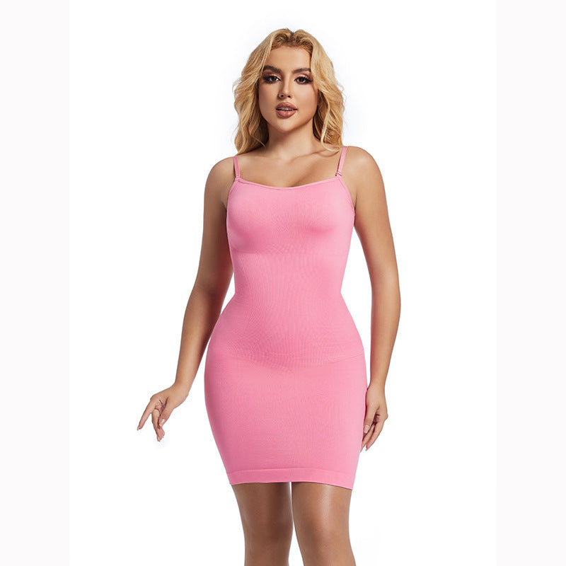Women's Milk Silk V-Neck Spaghetti Strap Bodycon Dress
