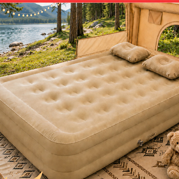 Automatic Inflatable Mattress with Built-In Air Pump