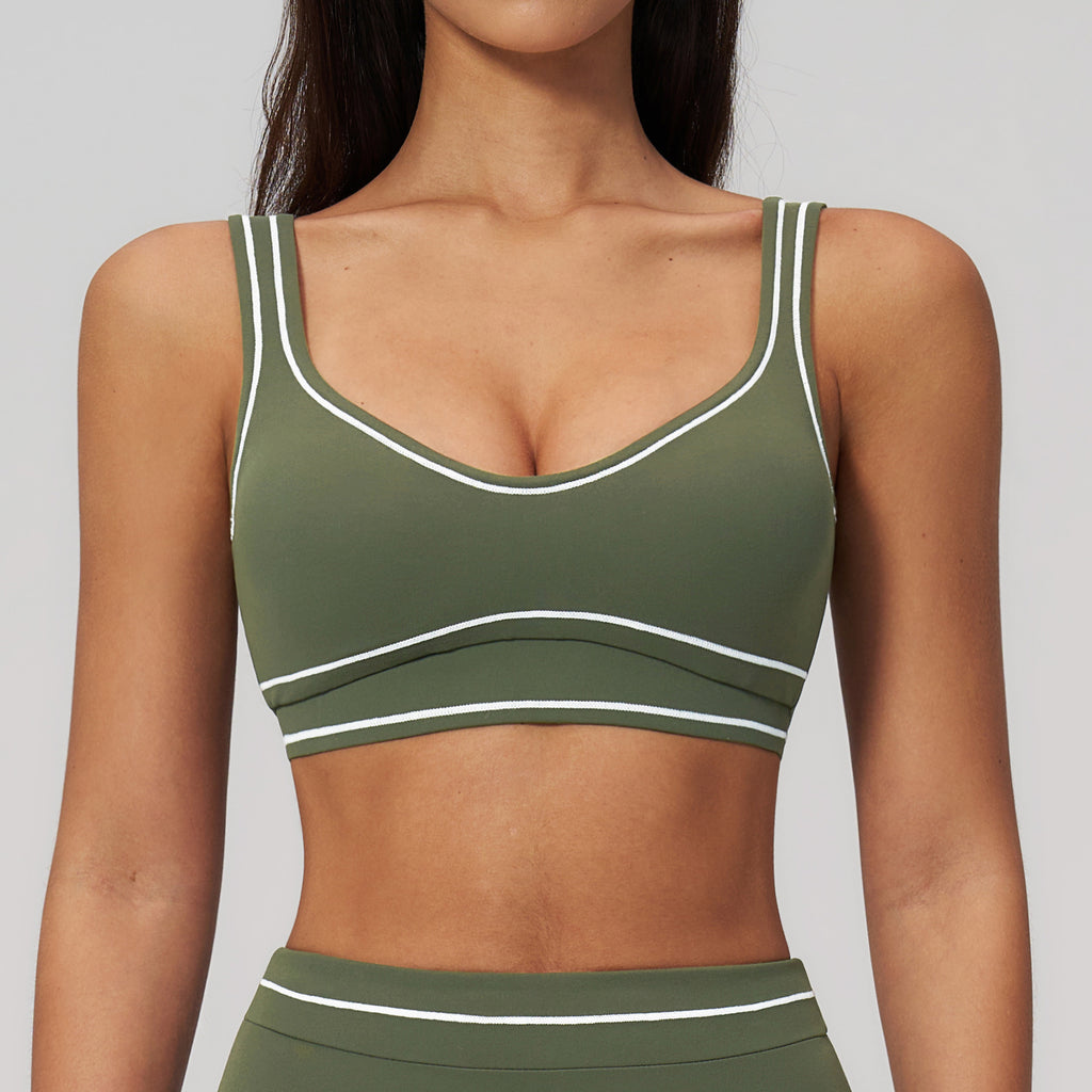 Color Block Yoga Sports Bra
