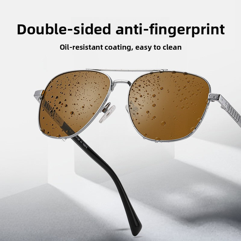Titanium Alloy Pilot Sunglasses with UV400 Protection