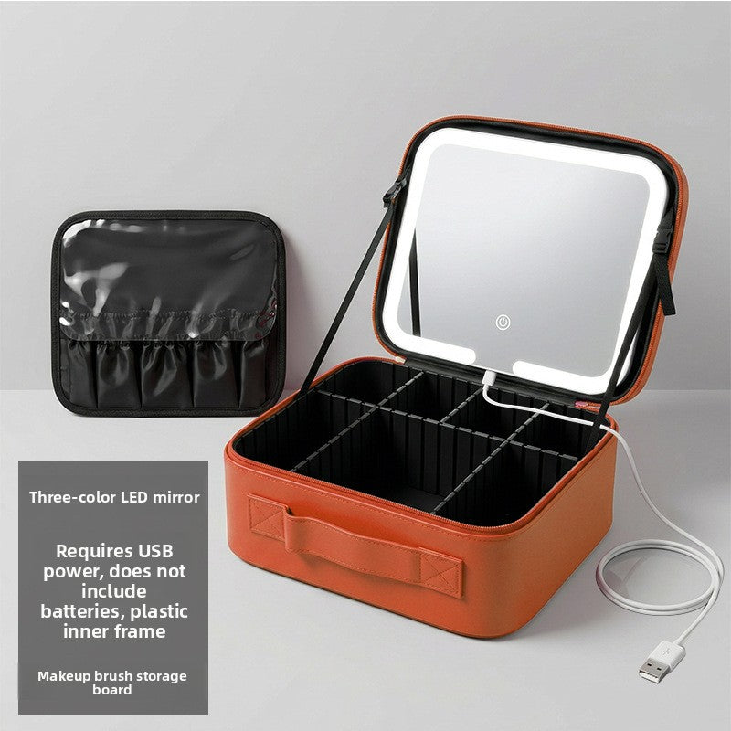 LED Lighted Makeup Bag with Mirror