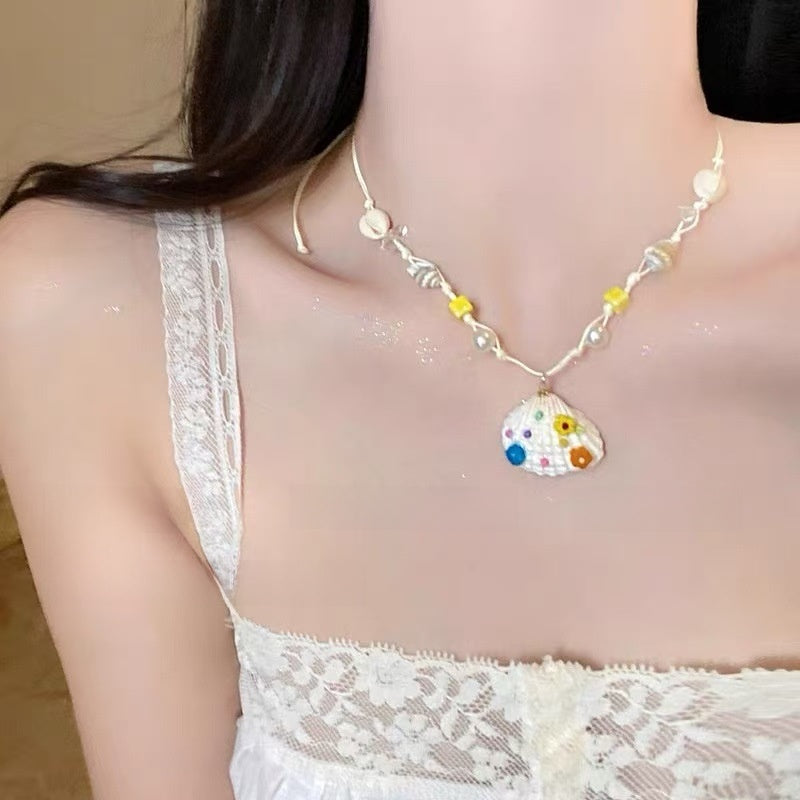 Seaside Shell Starfish Pendant Necklace