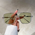 Anti-glare half-frame sunglasses