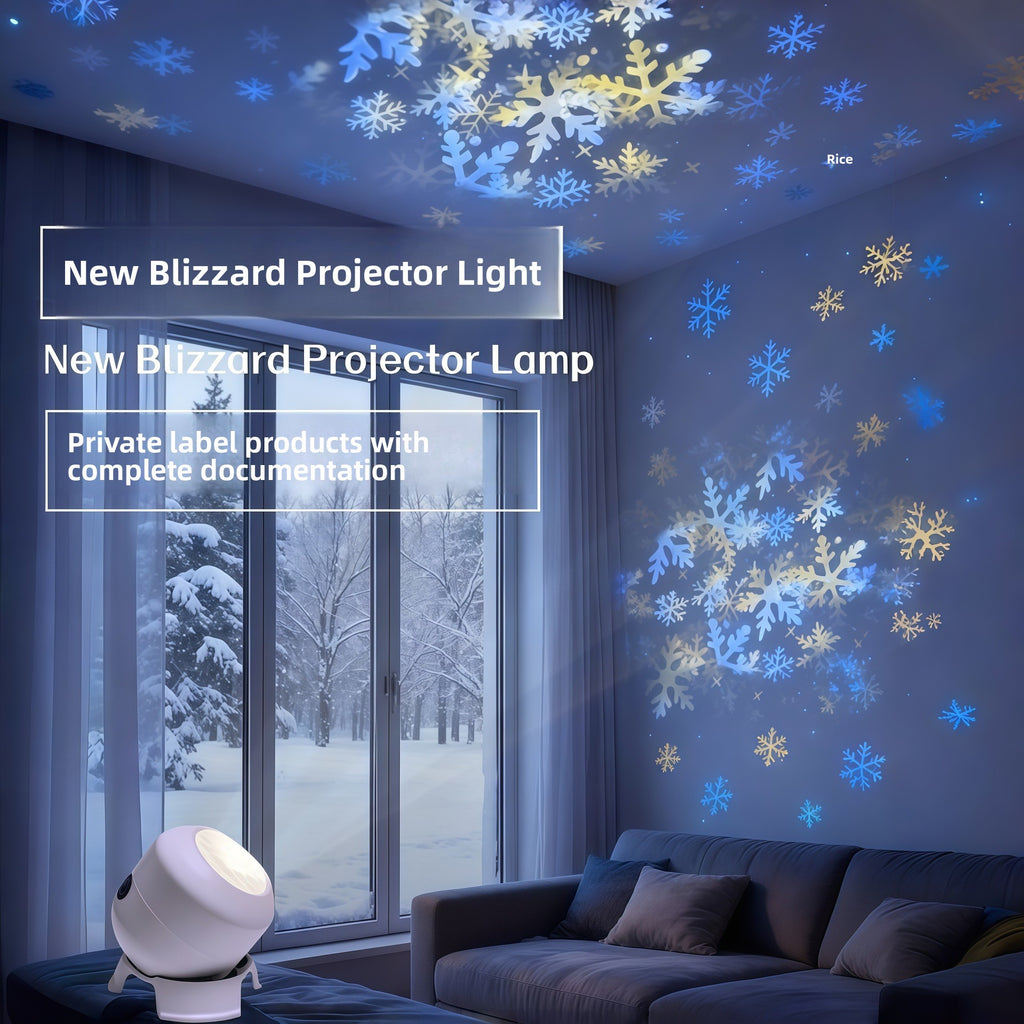 Rotating LED Projection Night Light with Holiday Themes