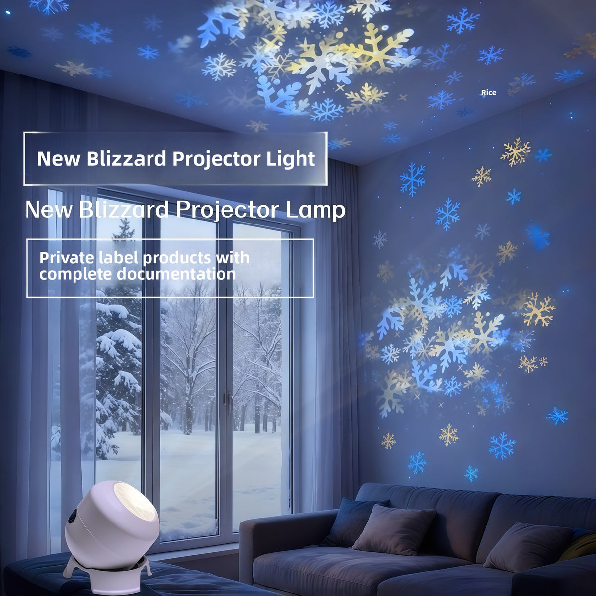 Rotating LED Projection Night Light with Holiday Themes