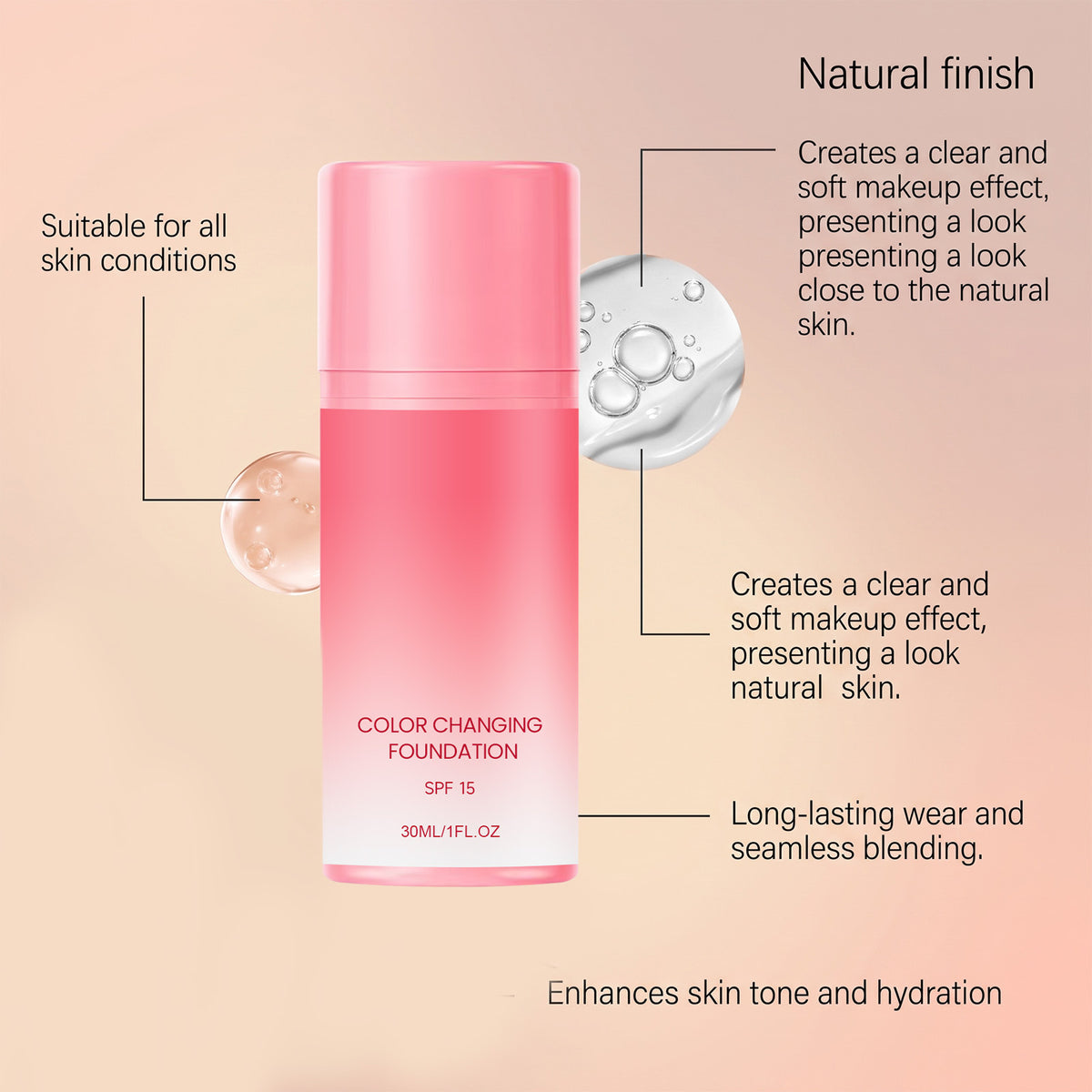 Temperature-Changing Foundation Liquid