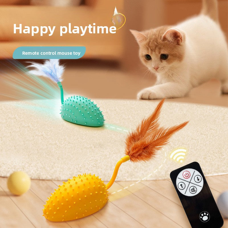 Electric Silicone Mouse Remote Control Cat Chasing Toy