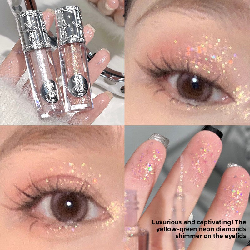 Fine glittering translucent liquid eyeshadow liquid