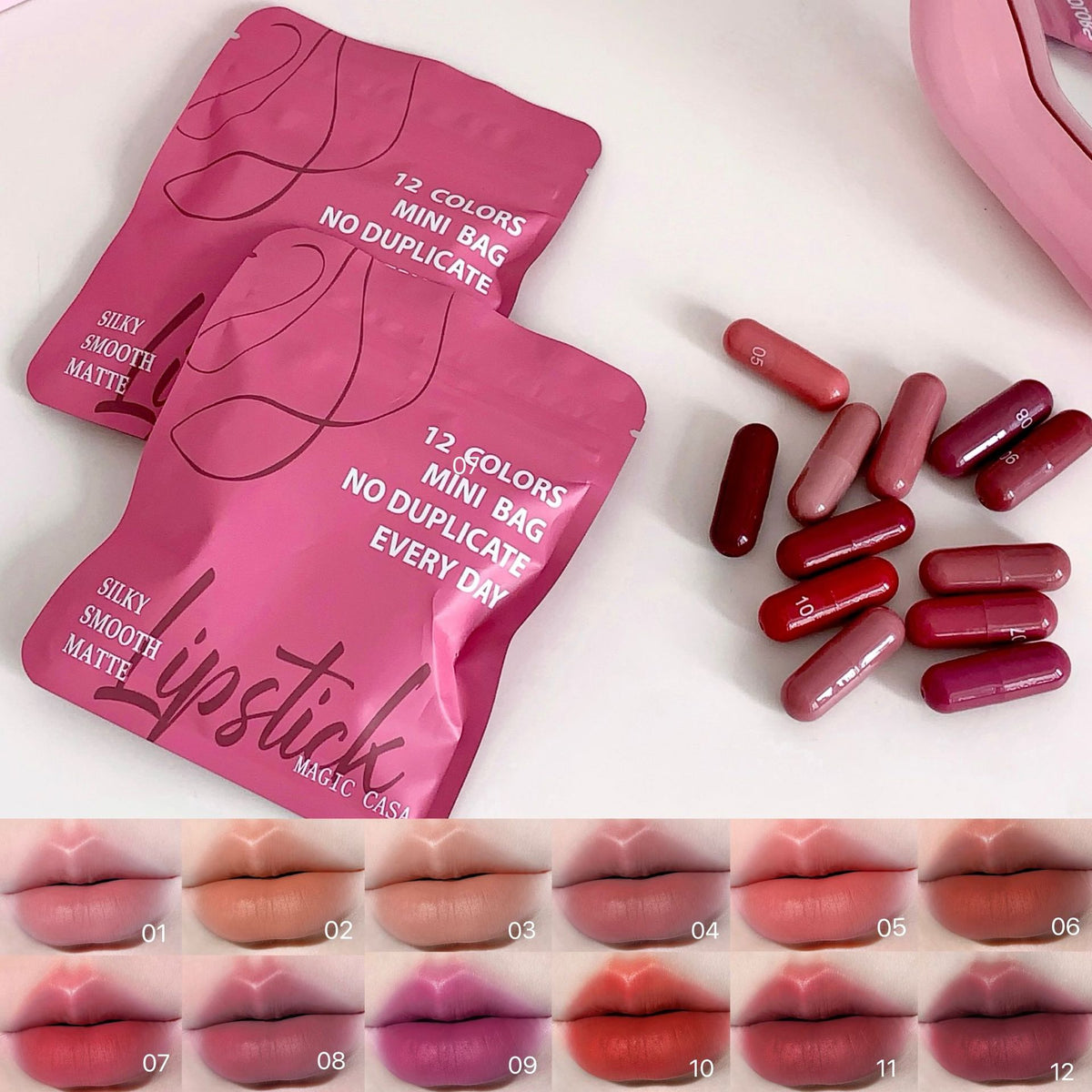 12-Color Matte Lipstick Set