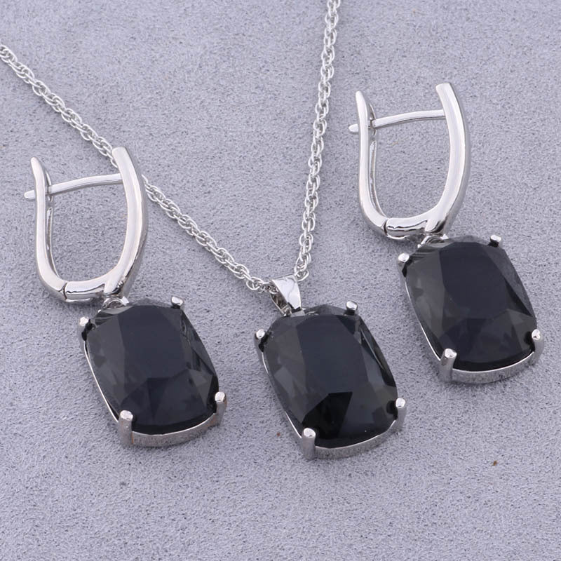 Minimalist Geometric Earrings and Necklace Set