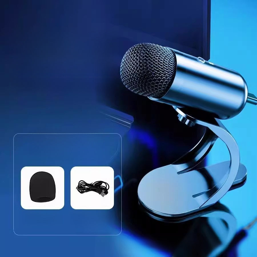 RGB USB Condenser Microphone with Noise Reduction