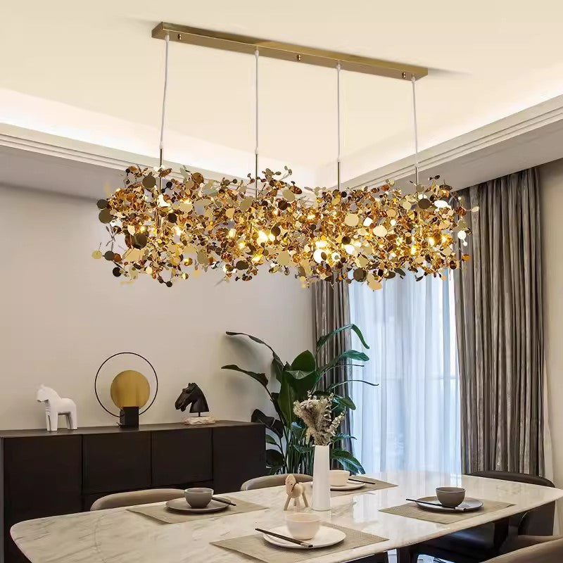 Stainless Steel Decorative Pendant Light Luxury Nordic Chandelier for Living Room Restaurant
