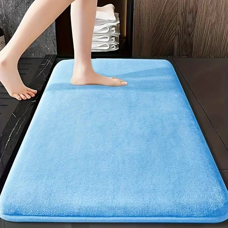 Coral Velvet Bathroom Floor Mat