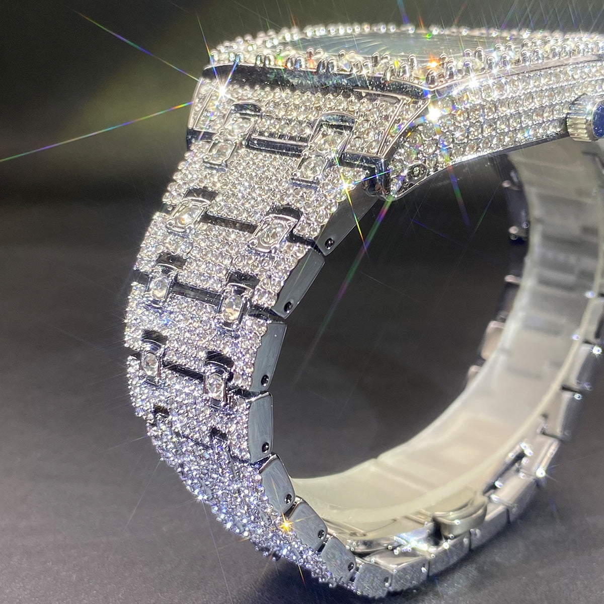 Classic Barrel Dial Rhinestone Quartz Watch